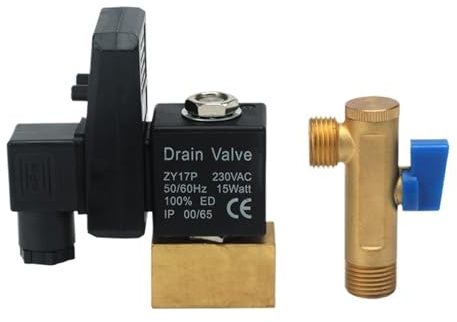 SZBTQMUW Válvula de Drenaje electrónica ZY17P Válvula de Drenaje Dividida Temporización de 4 Minutos Válvula de Drenaje automática del Tanque de Gas del compresor de Aire