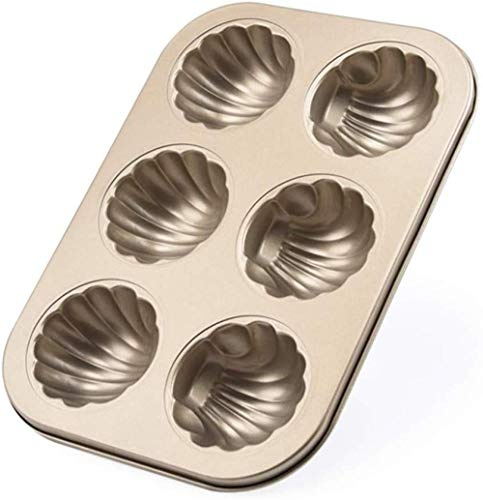 Madeleine - Molde antiadherente de acero al carbono para pasteles, hornear cavidad, mini molde de pastelería para postre francés, galletas, chocolate,