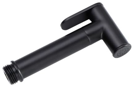 TYMYW Spruzzatore per Bidet Tenuto in Mano Nero G1/2 Soffione Doccia per Wc per La Pulizia Personale Del Bagno