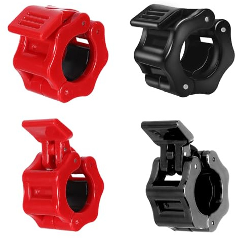 Hauojaus 4 Stück Hantel Verschluss Hantelverschlüsse 28mm, Schnellverschluss Langhantel Klemmen Verschluss Langhantel Clips Hantel Sicherung für Workout Gewichtheben Home Gym