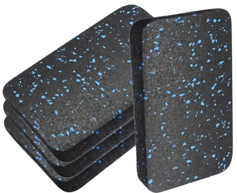 Floor Mat, Gym Pad, Anti Vibration Treadmill Cushion, 4 Piece Walking Equipment Protector, Home Workout Accessory for Yoga Men Women Noise Reduction Stability, Small, Large