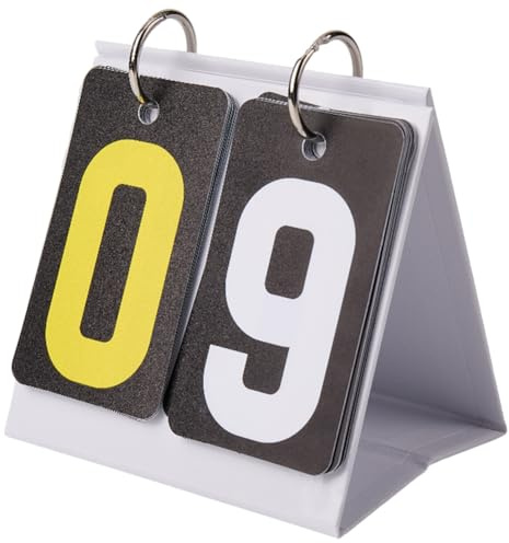 CREATCABIN Flip Anzeigetafel Kleine Anzeigetafel Punktezähler Tisch Anzeigetafel Flipper Mit Abnehmbaren Zahlen Für Basketball Tennis Badminton Volleyball Baseball Fußball Für Wettkämpfe 10.2x10.3cm