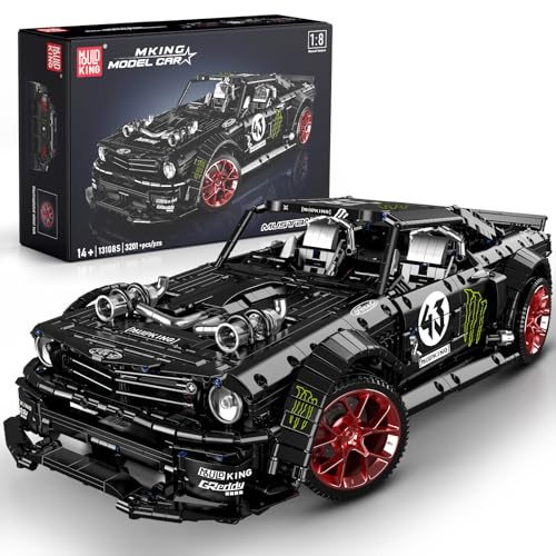 Mould King Technik Auto-Modellbausatz, Sportwagen Klemmbausteine für Erwachsene, 13108N Supercar Sammler-Statische Version Set für Autoliebhaber und Fans von Muscle Cars (3201 Teile, Kein Motor)