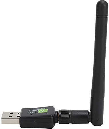 Tomantery Adaptador WiFi USB Tarjeta de Red Inalámbrica Ethernet de Doble Banda 600Mbps para ABS Negro