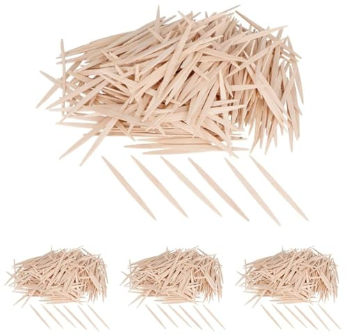 INNSPIRO Maxi Pack Palillos planos natural 65mm. 2500u., de madera, para Manualidades, adornos, crear construcciones. (Paquete de 4)