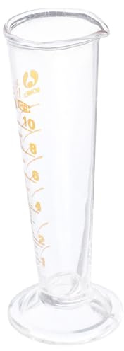 SUPVOX Vaso Medidor de Vidrio Triangular 10 Ml Escala Visible, Probeta Medidora Transparente para Laboratorio y Cocina, Dispositivo de Medición Práctico para Líquidos y Color Aleatorio