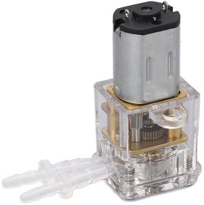 Sxhlseller Micro Peristaltic Pump 1.5ml/min Metal Self-Priming | Metering Pump DC 6V 30mA Brush Motor for Beauty Lab Instruments (G15-6V)
