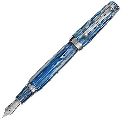 Montegrappa Mia Adriatic Sea Füllfederhalter aus Harz und Edelstahl in der Farbe Blau-Silber, Federstärke: F, Länge: 14cm, ISMIA2I2
