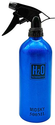 Bottiglia Spray Vuota in Alluminio per Parrucchieri 500 ml Spruzzino Nebulizzatore Parrucchiere Flacone Spray per capelli Riutilizzabile per Parrucchiere Barbiere (Blu)