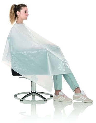 Xanitalia 20 Capas de Corte Desechables Extra Grandes 110 x 130 cm Blancas, Profesionales y Versátiles para Peluqueros y Centros de Belleza Unisex