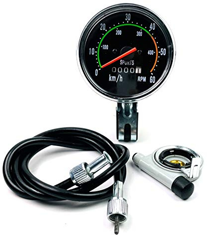 - Retro Look Analog Manuel Tachometer Fahrradcomputer Tacho Geschwindigkeitsmesser Kilometerzähler Fahrrad jurfahr