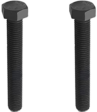 Aicosineg Lot de 2 vis à tête hexagonale M14 x 100 mm en acier au carbone de grade 8.8 à filetage métrique hexagonal, 10 x 2 x 2,2 cm (L x l x H) pour quincaillerie, meubles, machines Noir
