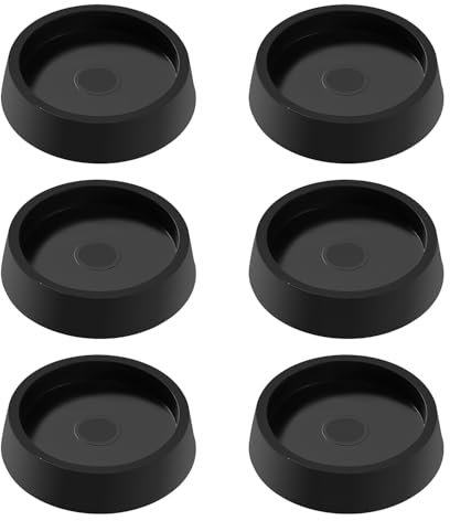 VooGenzek 6 PCS Rubber Caster Pad, Round Non-Slip Feet Pad, Chair Leg Floor Protector, Suitable for All Floors and Furniture Wheels