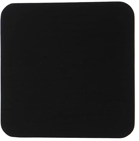 Piattino portacandele quadrato alluminio zigrinato nero