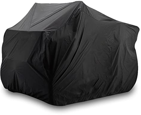 ATV Abdeckplane Fahrzeug Abdeckung XXL, Wasserdicht strapazierfähig Outdoor Abdeckung Schutz Cover 210D, ATV Cover Universal, Upgraded Four Wheeler Cover, 220cmx98cmx106cm (Schwarz)