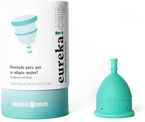 EUREKA! Cup Classica | Coppetta Mestruale | Realizzato con Silicone Medico al 100% | Morbida e confortevole | Riutilizzabile e Facile da Pulire (M/L)