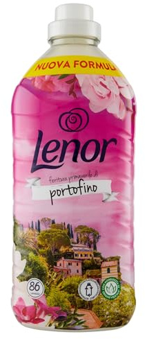 Lenor Weichspülerkonzentrat, 86 Waschgänge, Atmosfere D'Italia Portofino, langanhaltende Frische und Weichheit pflanzlichen Ursprungs, duftende Bettwäsche bis zu 1 Woche