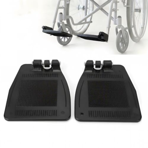 ANKROYU Fußstütze für Rollator Zubehör, Verdickter ABS Kunststoff, Rutschfest, Strukturiert, Rollstuhlmobilität, Roller Zubehör, Fußstützen für Rollator, Rollstuhl Ersatzteile für sopur, 19 x 16 cm