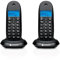 Motorola C1002CB+ - Pack de 2 Teléfonos Inalámbricos Digitales DECT - Modo Call Blocking, Identificador de Llamadas, Manos Libres, Agenda 50 números, Pantalla Retroiluminada - Color Negro