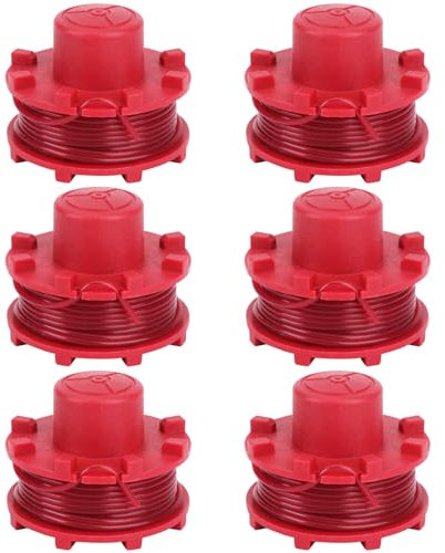 Yweller 6 Pack GE-CT 36/30 Li E Spool Line Compatible with Einhell String Trimmers GE-CT 18/33 Li E,GP-CT 36/35 Li BL,AGILLO 36/255 BL und AGILLO 18/200,.080/2mm, 26Ft/8 M Replacement Spool Line