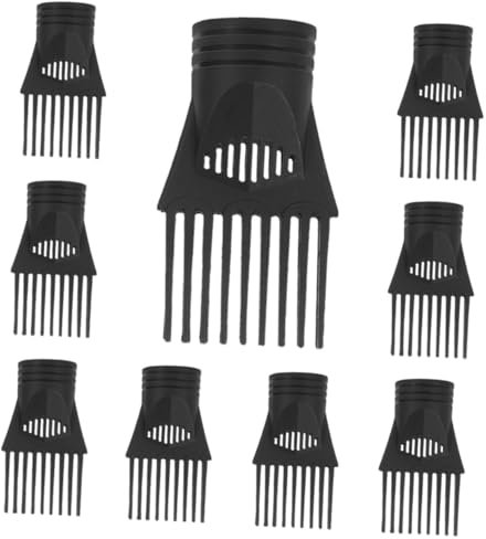 LALADEFIEE Pettine Per Asciugacapelli 10 Pezzi Ugelli Di Ricambio in Plastica Resistente Per Styling Chioma Liscia e Senza Elettricità Statica Accessori Per Uso Professionale e Casalingo