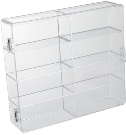 perfk Durchsichtige Vitrine, Vitrine für Modellautos, Aufbewahrungsbox für Spielzeugautos, Sammlerstücke. Bietet Platz für bis zu 8 Autos im Maßstab 1/64