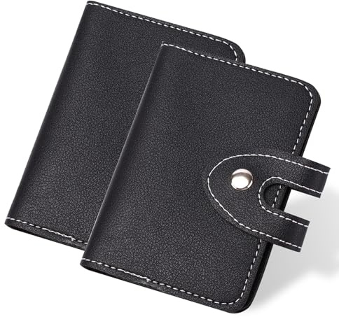 FOSDICK 2 PCS Kartenetui Damen Herren, 26 Fächer Kreditkartenetui Damen, Credit Card Holder, Scheckkartenetui, Visitenkartenetui, Kartentasche, Kreditkartenhüllen für Herren