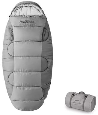 Naturehike Schlafsack erreichen 2,6 kg Wärme Verdickung Winter ultraleichte, große tragbare Platz Bettdecke, einfach, für Camping, wesentliche Erwärmung im Freien (PS400-Grau)