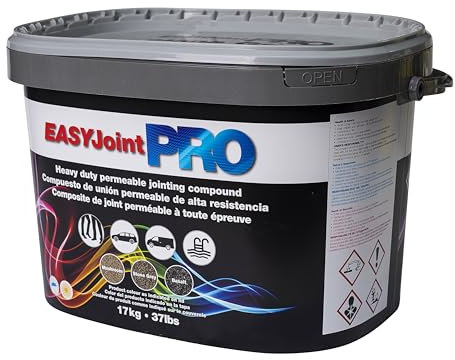 EASYJoint - Pro Jointing Compound for Patio, Pathing, Pavements & Driveways (Basalt/Anthracite). 17kg Strong & Durable Water-Activated Joint Filler Compound for Garden Slabs & Paving.