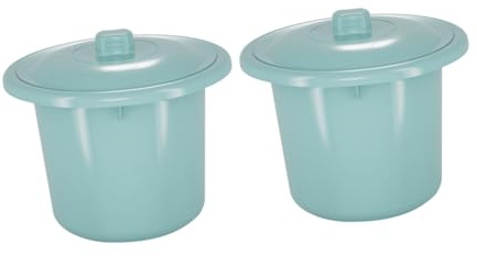 Ipetboom Urinoir Portable Lot de 2 pour Adultes et Garçon et Filles en Plastique avec Couvercle Pots de Chambre Légers Couleur Aléatoire pour Voyage et Usage Domestique
