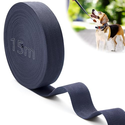 Mbsomnus 15 m spännband polypropen nylonband 40 mm marinblå bomullsband vattenbeständigt fickrem bälteshällor för skärning sömnad gör-det-själv ryggsäck bagageremmar hundkoppel väskor