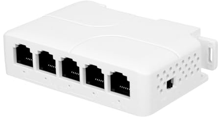 REVODATA 4 Port 90W PoE Extender, IEEE802.3af/at/bt, 10/100 Mbps PoE Repeater 100/250 Meter Extend, Output 30W and 60W(Max) Plug and Play, PoE Amplifier with Wall/DIN Rail Mounting (POE5006)