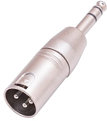 LLINthy 6,35 millimetri 1/4 di pollice TRS a XLR adattatore maschio a maschio connettore presa per microfono/mixer/amplificatore cuffie