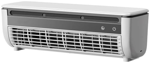 UIHECTA Ventilateur Refroidissement avec Batterie 6000 Mah, Petit Climatiseur Mural Cuisine, sans PerçAge, Ventilateur Brumisateur Portable sans Fil, pour Camping, Chambre,Blanc,332×102×107.5mm
