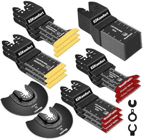Oscillant Multitool, Lames De Scie Oscillantes Universelles avec Sac De Rangement (29 PCS)