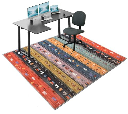 Tapete para Silla Oficina, Protector Suelo Antideslizante para Silla de Escritorio, 200 x 300 cm Alfombrilla para Silla de Gaming, Protector Suelo Silla Ruedas para parqué y Suelos Duros Resistente
