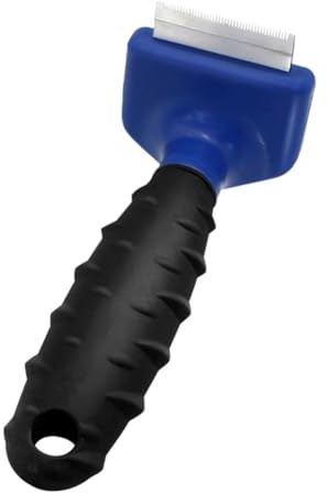TOKIDNY Cepillo para Mascotas de Pelo Peine Deslanador Metálico con Mango Ergonómico Antideslizante para Perros y Gatos Herramienta de Aseo Resistente y Cómoda para Eliminar Pelo Muerto