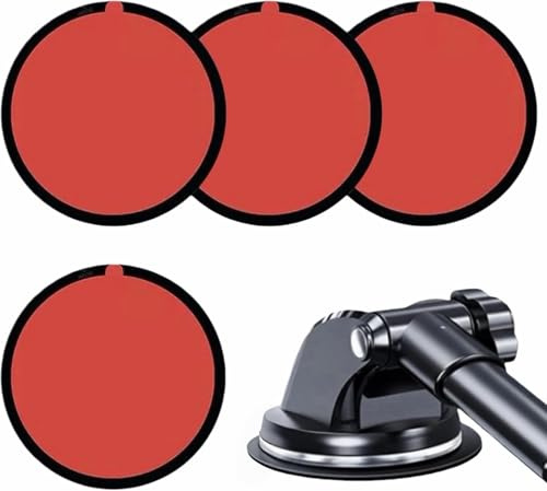 4 Pcs 70mm Dashboard Accessories Dash Cam Mount Adhesive Pads - Round Heat-Resistant Tape Pads for Dashboard, Windscreen, GPS, Suction Cup Phone & Camera Holders