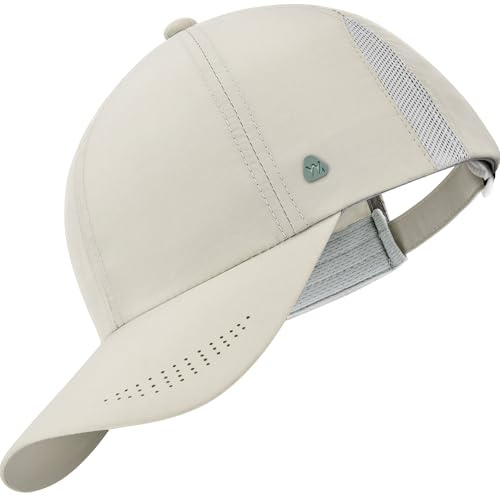 YANIKY Baseballkeps för män och kvinnor – sommar basebollkeps med UV-skydd – ventilerande sportkeps, utomhus, solhatt, justerbar snabbtorkande, löpmössa, LJUSGRÅ, S-M