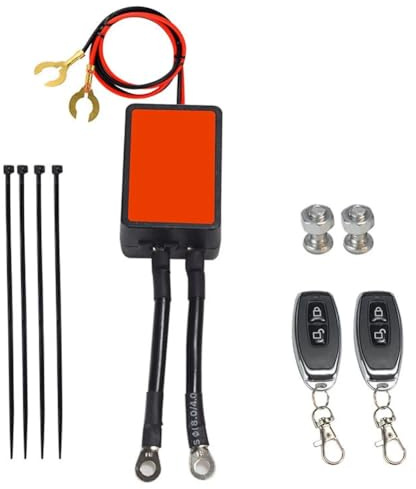 Stineng 12V 300A Universeller Motorrad-Batterie-Trennschalter mit 2 Fernbedienungen Universeller Motorrad-Batterie-Trennschalter Isolator 12V 300A mit 2 Fernbedienungen Intelligenter Trennschalter
