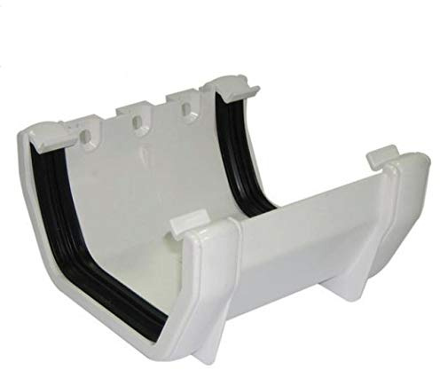 floplaststeckanschluss für Abflussrohr 114 mm quadratisch Union Gosse Halterung – Weiß – 2 Stück