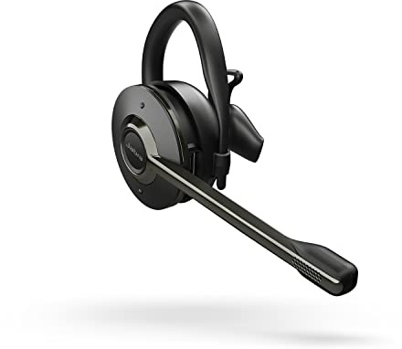 Jabra Engage 65 On-Ear DECT Convertible Headset - Skype For Business Certified Wireless Headphones – Advanced Noise Cancellation for Deskphones and Softphones – Black – UK Version