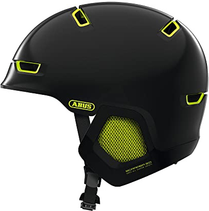 ABUS Stadthelm Scraper 3.0 ERA - Robuster Fahrradhelm inkl. Ohrenwärmer für den Winter - für Damen und Herren - Schwarz Glänzend, Größe M