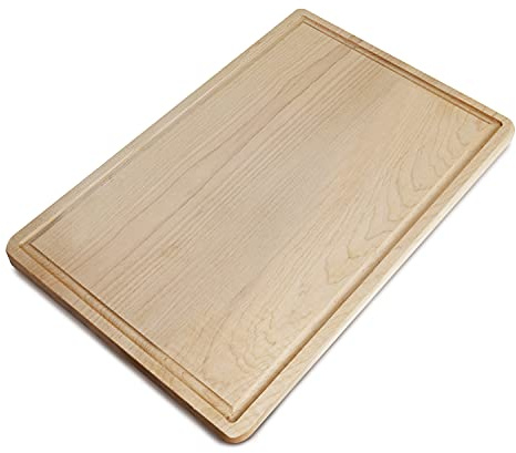 Casual Home Delice Rectangle Juice Drip Groove Cutting Board 15.5 Wx11 Dx0.75 H, Maple