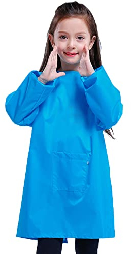 Huahui Kids Art Smock Waterproof Child Artist Painting Apron for Girls and Boys School Art Class Age 5-8