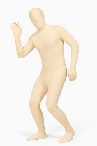 Matissa Cream Full Body Suit Zentai Costume – Skin Colour Tan Bodysuit for Adults Men Women, Halloween Cosplay Theatrical Performance Jumpsuit