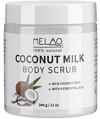 Pasamer MELAO Pure Body Naturals Sel de Bain exfoliant pour Le Corps au Lait de Coco