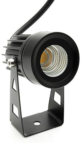 Zeitnet Inc. Faretto LED spot staffa orientabile 3.5W esterno luce giardino parete IP65 230V nero (TEMPERATURA LUCE 3000K)