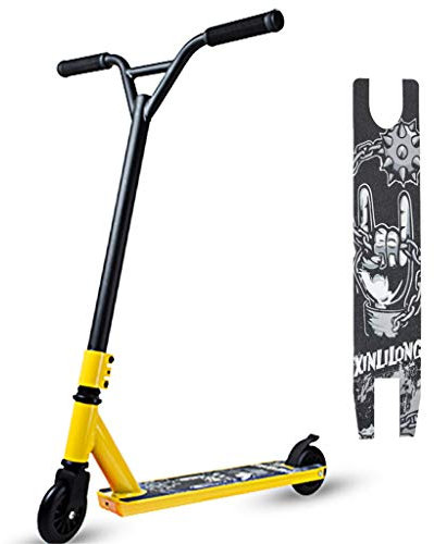WRRAC-Trampolin Modell Roller 100 mm Rollerräder Leicht Freestyle Kick Scooter 360 Spin Tricks Push/Kicks Edition Design mit Gummigriff für Jugendliche und Erwachsene