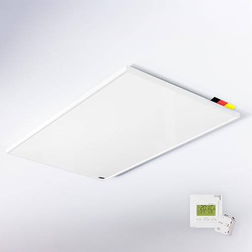 Könighaus infravärme – 1200 Watt – för takmontering – komplett set med trådlös termostat ✓ infraröd takvärmare ✓ effektiv elradiator ✓ 5 års tillverkargaranti ✓ överhettningsskydd